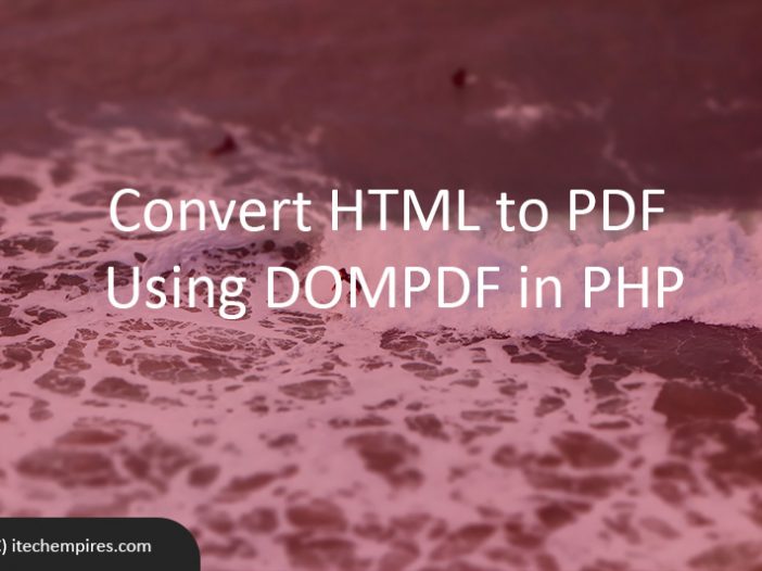 Convert HTML to PDF Using DOMPDF in PHP