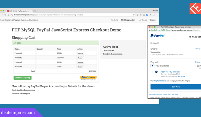 PayPal JavaScript Express Checkout in PHP and MySql