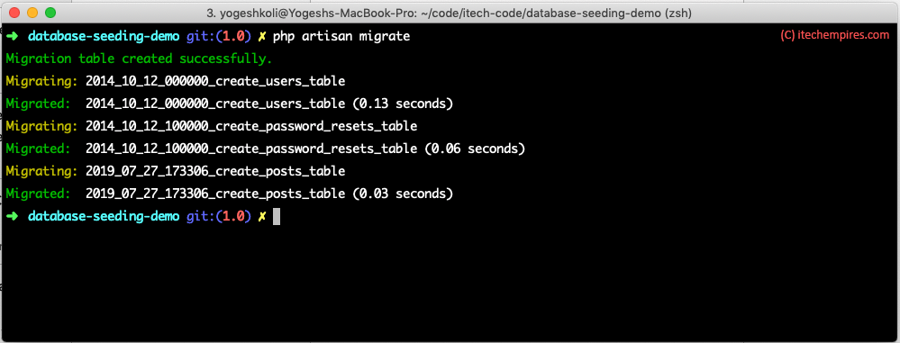 Learn database seeding in Laravel 5.8 from scratch