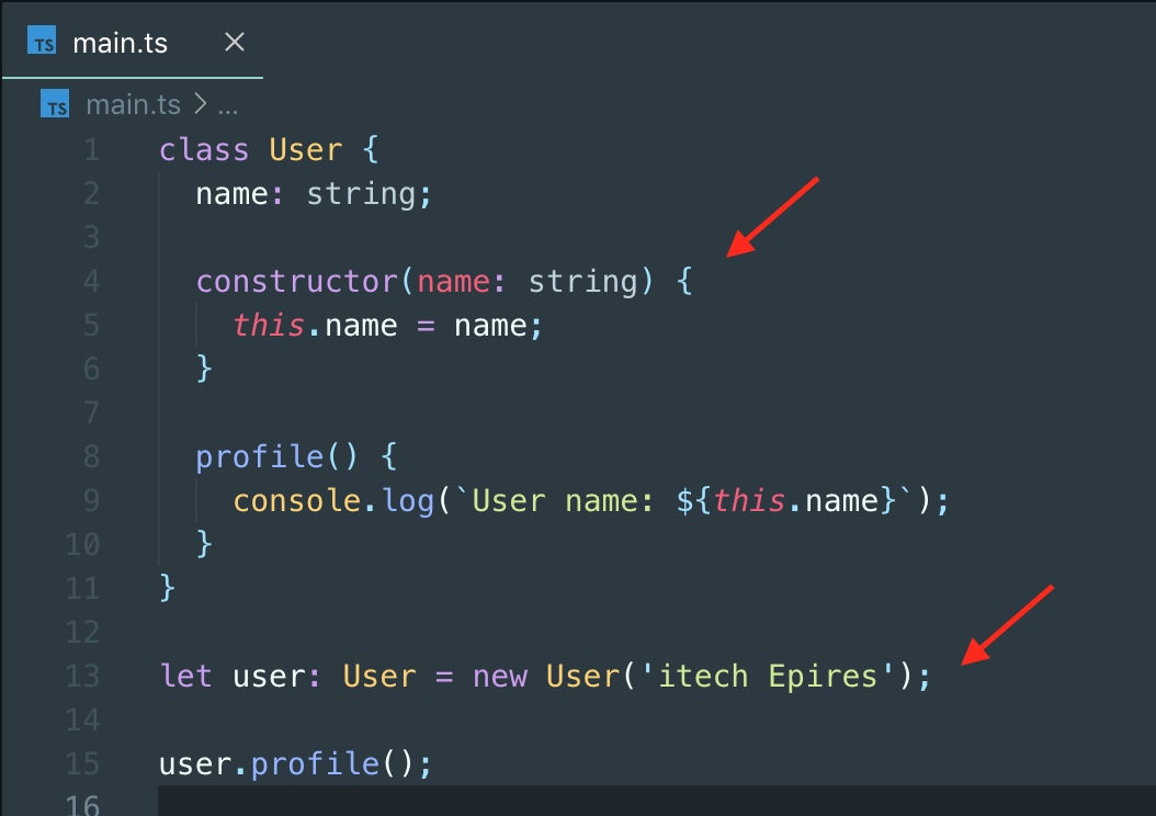 What is constructor function in Typescript?