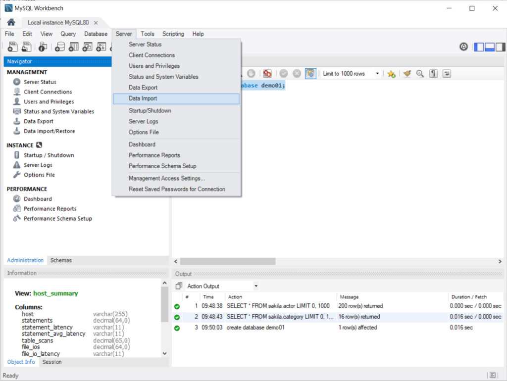 How to Import data into MySQL database using MySQL Workbench? - Laratuts